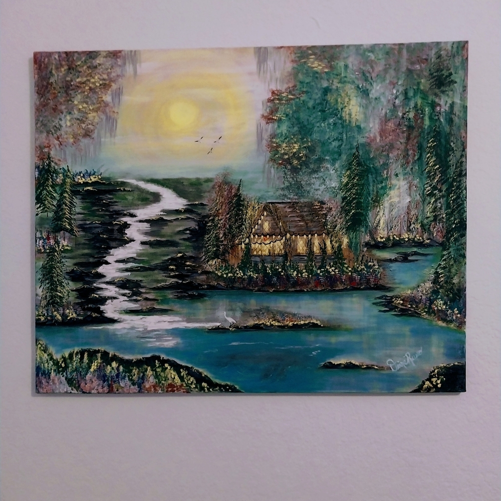Original Signed Acrylic Gallery Painting 24 x 30